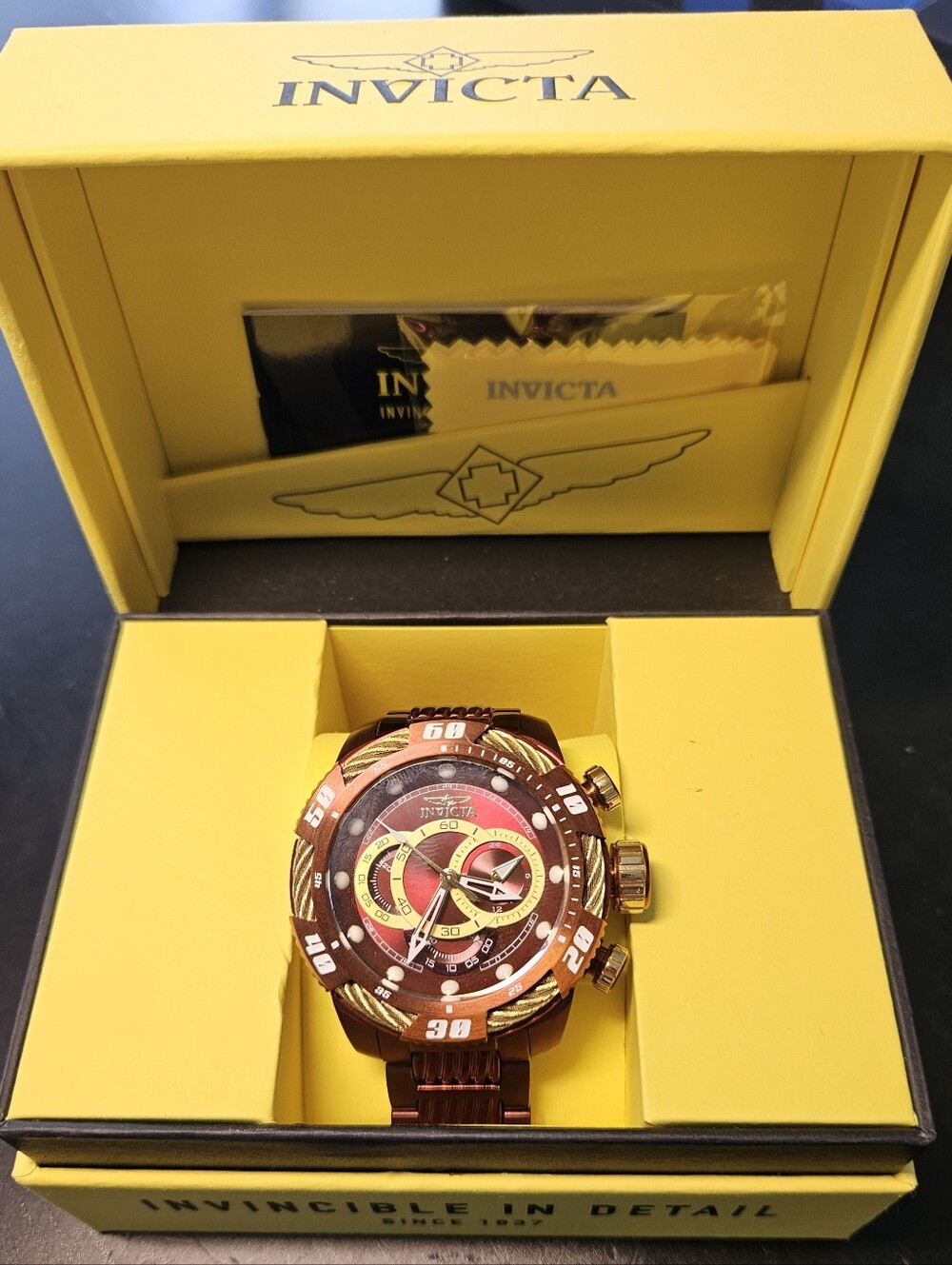 Invicta Speedway Men's Gold and Rose-Tone Chronograph Watch